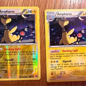 Ampharos (Set of 2 cards) - Holo Rare - Pokémon Trading Card Game